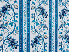 Paris Brunschwig & Fils Le Lac Border Fabric - Blue White Aqua picture