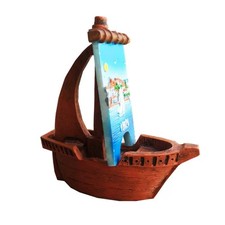 Ibiza Spain Boat Shaped Resin Statue Miniature Tourist Souvenir Home Desk Decor picture