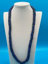 Antique Dutch Blue Glass African Trade Beads 126.70 gm 27in picture