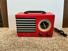 Vintage red Crosley CR-5 Red Limited Edition No. 3684 AM/FM Radio picture
