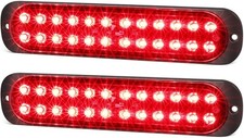 7.5 inch Aluminum Housing Red Stop Brake Turn Signal LED Trailer Lights 24LEDs W picture