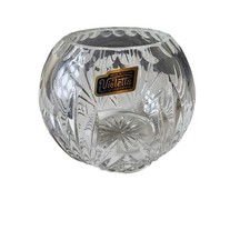 VIOLETTA Hand Finished Heavy Crystal Bowl Prismatic Design 4