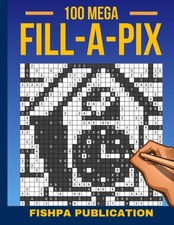 Fill-a-Pix Logic Puzzle Book, 100 Mosaic Grid Challenges for Brain Training: Jap picture