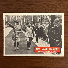 1965 Philadelphia Gum War Bulletin Card #6 Adolf Hitler & Benito Mussolini NICE picture