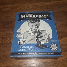Vintage Porter MicroCraft Microscope Lab No. 215 Metal Case Box Only picture