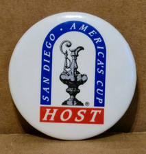 Vintage 1992 SAN DIEGO AMERICA'S CUP HOST Pinback Button 2.25