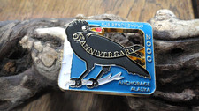 2000 Anchorage Alaska Fur Rondy Pin 1 3/4x 1 1/2Rendezvous 65 Anniversary Raven picture