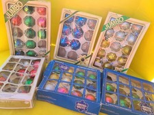 VINTAGE LOT OF 59 ROUND GLASS CHRISTMAS ORNAMENTS MULTI BRANDS COLORS  & SIZES   picture