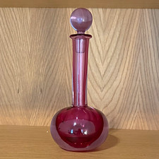  Mid-Century Murano Sommerso Glass Decanter by Mario Pinzoni with export labels picture