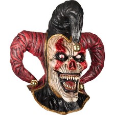 Ghoulish Productions Evil Jester Extended Neck Mask Horror Halloween Cosplay picture