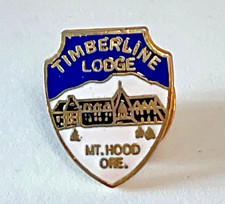 Vintage 1992 Timberline Lodge Mt Hood Oregon Enamel Pin Ski Souvenir Shield 90s picture