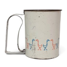 Androck Vintage Worn Goose Duck Flour Sifter Country Geese Kitchen Decor  picture