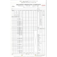 Vintage Reading Brewing Company Order Form Blank PA H4-5 picture