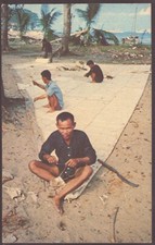 Vintage Repairing Sails Viet Nam Saigon 1973 #SC11961 
