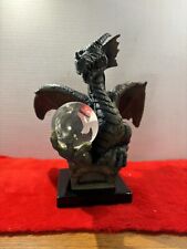 Franklin Mint Bronze Dragon of Destiny Crystal Ball Statue By Peter Dutkin picture