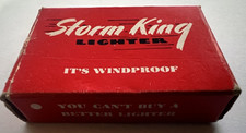 1957 Vintage Storm King Flip Top Fluid Lighter In Box Windproof picture