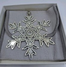 925 1981 Metropolitan Museum Of Art Snowflake Ornament Orig Box 16.8g picture