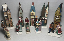 Vintage Season’s Village Collector Lot Of 10 (5 People & 5 Buildings) picture