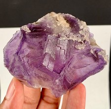 192 Gram Phantoms Inclusion Blue Fluorite With Calcite From Baluchistan Pak. picture
