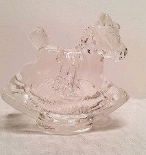 Rocking Horse Crystal Glass Candle Holder (118) picture