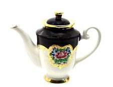 English  Ceramic Teapot With Gold and Enamel Decoration picture