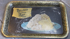 RARE 1900's VINTAGE ”BELLEVUE” PERFECT FOOD ICE CREAM SODA FOUNTAIN TRAY picture