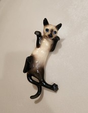 HR Hagen Renaker DW Climbing Siamese Cat Figurine 6-1/2