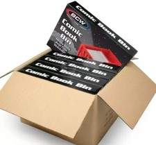 5 BCW Red Comic Book Bins Heavy Duty Stackable Plastic Box Holds 150 Bagged New picture