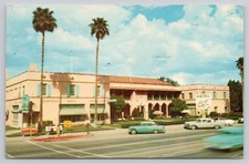 Maricopa Inn Mesa AZ Postcard 1963 Vintage Cars Chicago Cubs Spring Training picture