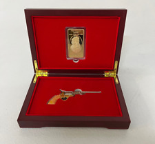 NED KELLY UNIQUE BOXED SET OF 1  GOLD INGOT & PISTOL  - FINISHED IN 24K GOLD  - picture