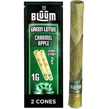 BLUUM | Green Lotus Cone | Caramel Cream | Flower Petal Prerolled Cone | 2 Rolls picture