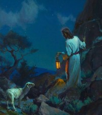 JESUS CHRIST IS THE LAMB OF GOD LOST SHEEP 8.5x11 PHOTO LORD FATHER SON No Frame picture