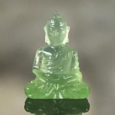 Sculpture of the Buddha Natural Green Chalcedony Gemstone Carving 2.90 cts picture