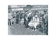 1932 Amelia Earhart Braves Field Boston Mayor Curley Aviator Glass Negative OOAK picture