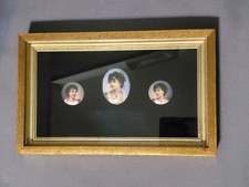 Vtg. Nice Neapolitan Fisher Handpainted Porcelain Plaque In Picture Frame Rare picture