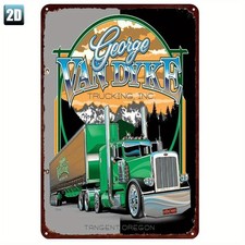 Vintage George Van Dyke Trucking Retro Tin Metal Signs Home Décor 8x12 picture