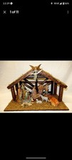 VINTAGE 13 PIECE NATIVITY SCENE BABY JESUS MARY SHEPHERD WISE MEN missing stable picture