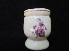 Vintage Miniature African Violet Self Watering Planter Pot Purple Pansies picture