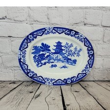 Antique China Platter Willow Pattern by Royal Worcester picture