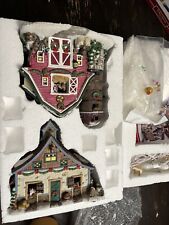 St. Nicholas Square Village Collection Stable And Barn Farm Animals With Snow picture