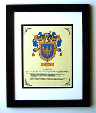 HERALDRY COAT OF ARMS ~ SOTO FAMILY CREST ~ FRAMED picture