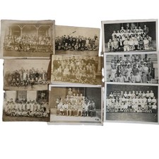 Lot Of 9 (Nine) Antique Vintage School Photo 1930-1968 Progression Pennsylvania picture