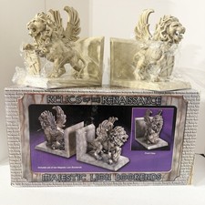 Spencer Gifts Relics of the Renaissance Majestic Lion Bookends Gothic Gargoyle picture