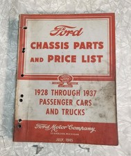 Vintage Ford 1928 - 1937 Chassis Parts And Price Manual Lots Of Exploded Views picture