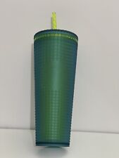 Starbucks Winter 2022 Green Yellow 24oz Grid Cold Cup picture
