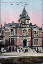 Vintage Ohio Postcard OH 1914 Soldier's Memorial Hall Toledo picture