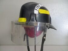 Vintage 80's Cairns & Bros 770 Black Fire Fireman's Helmet With Shield picture