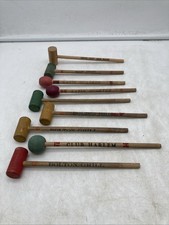 Vtg LOT of 9 Wooden Advertising Mallet Table Knocker Club Harlem Latin Quarters picture