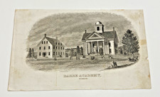 RARE Antique Photograph 1800s Barre Academy Barre Vermont 1852/1885 FRAGILE picture