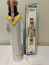 Vintage Ezra Brooks King of Clubs Whiskey Decanter Heritage China 12 Yr w/ Box picture